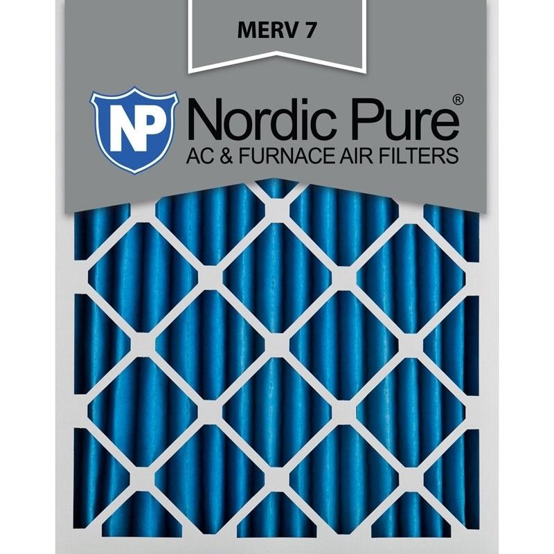 12x25x2 Pleated MERV 7 AC Furnace Filters Qty 12 Made in USA