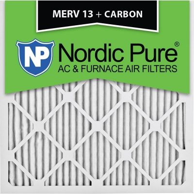 14x14x1 MERV 13 Plus Carbon AC Furnace Filters Qty 12 Made in USA
