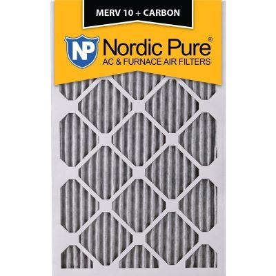 14x20x1 Pleated MERV 10 Plus Carbon AC Filters Qty 6 Made in USA