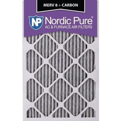 14x20x1 Pleated MERV 8 Plus Carbon AC Filters Qty 6 Made in USA