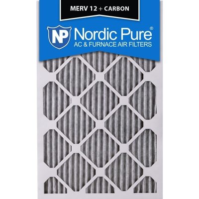 14x24x1 Pleated MERV 12 Plus Carbon AC Filters Qty 3 Made in USA