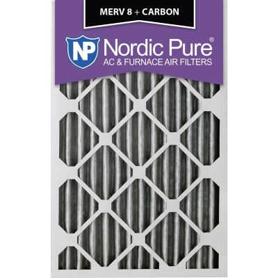 14x25x2 Pleated MERV 8 Plus Carbon AC Filters Qty 3 Made in USA