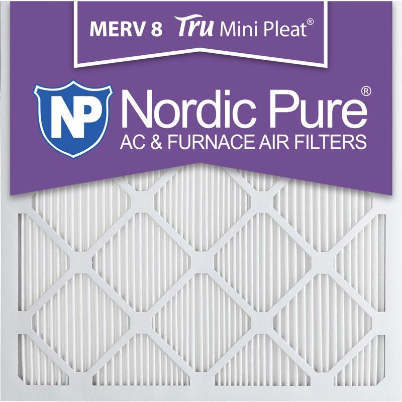 16x16x1 Tru Mini Pleat Merv 8 AC Furnace Filters Qty 3 Made in USA