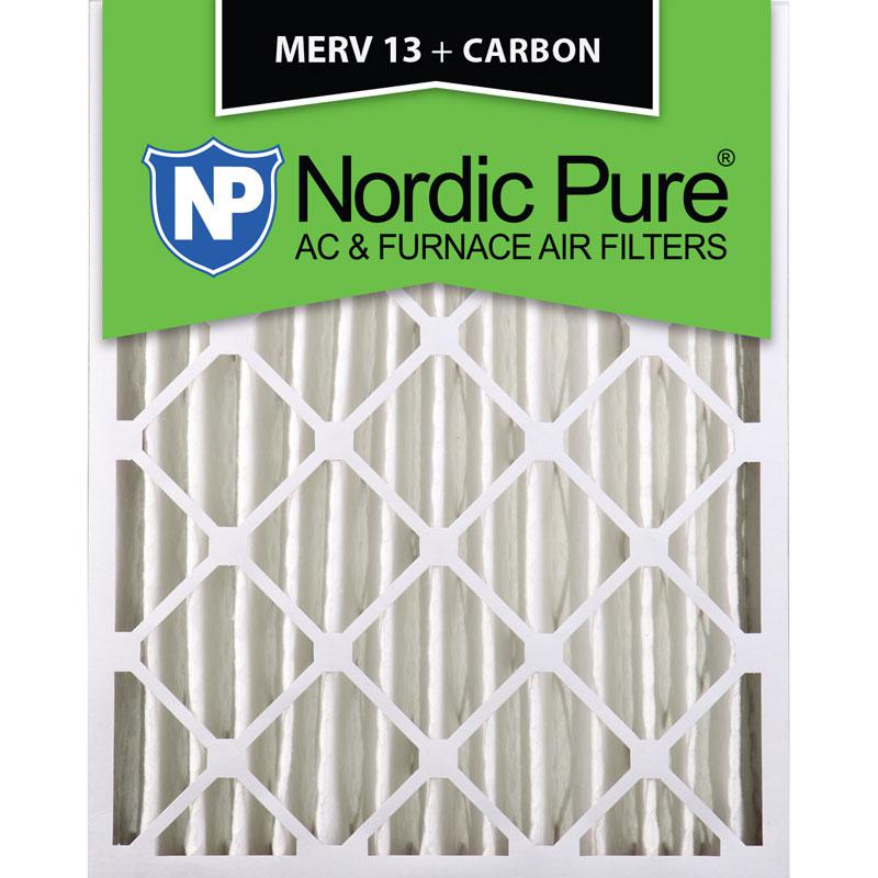 16x20x4 MERV 13 Plus Carbon AC Furnace Filters Qty 2 Made in USA