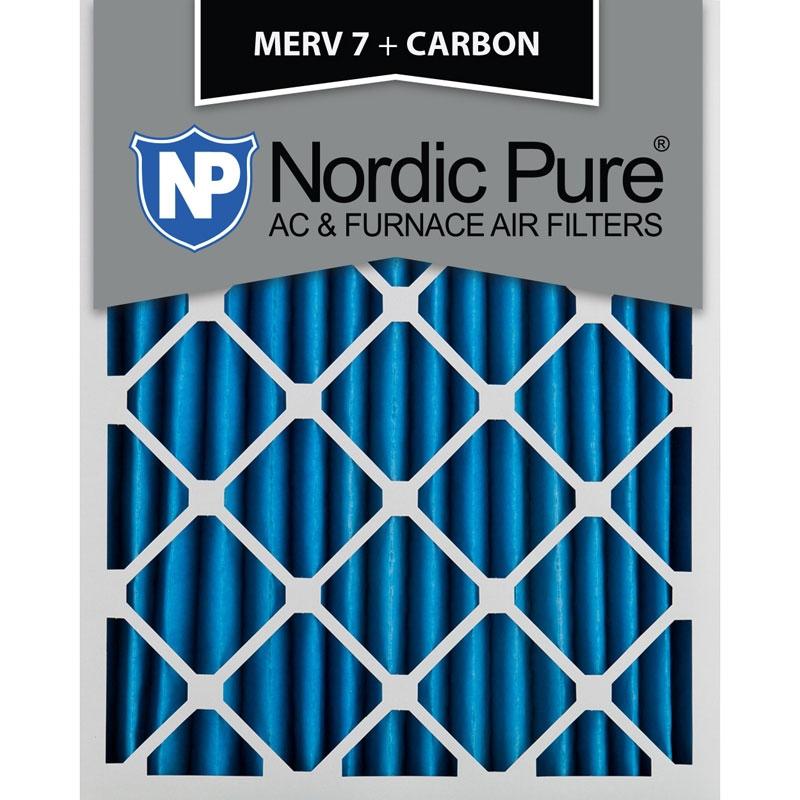 16x24x2 MERV 7 Plus Carbon AC Furnace Filters Qty 12 Made in USA
