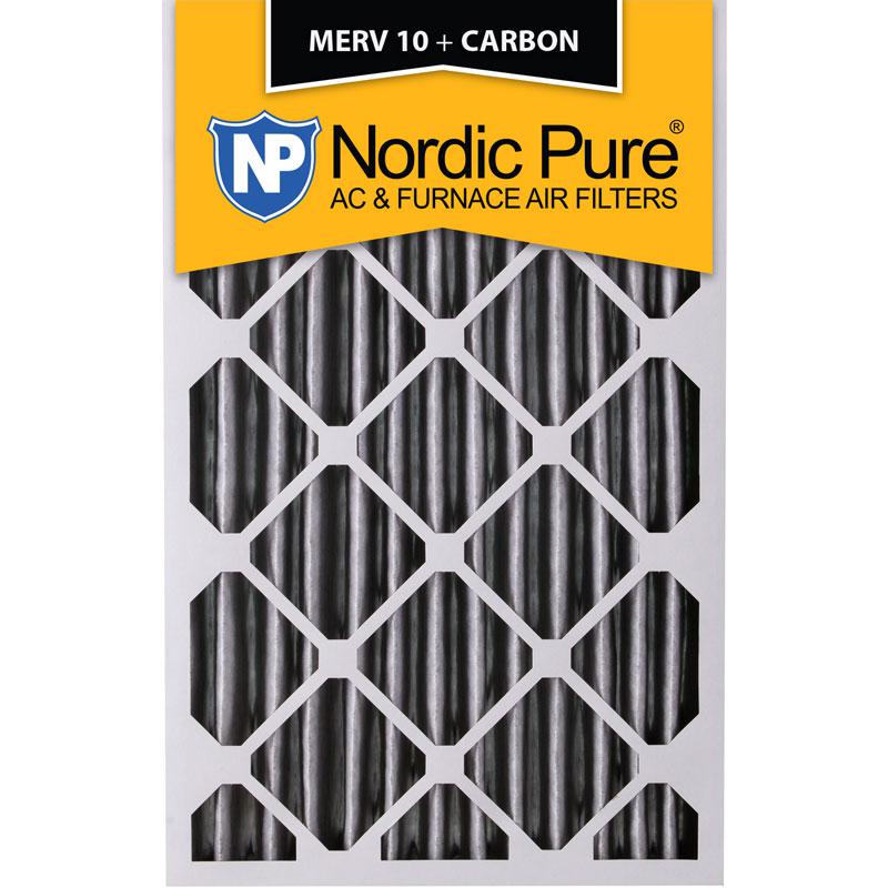 16x24x4 Pleated MERV 10 + Carbon AC Furnace Filter Qty 1 Made in USA