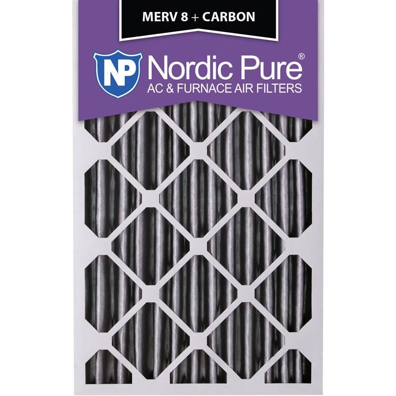 16x24x4 Pleated MERV 8 + Carbon AC Furnace Filters Qty 6 Made in USA
