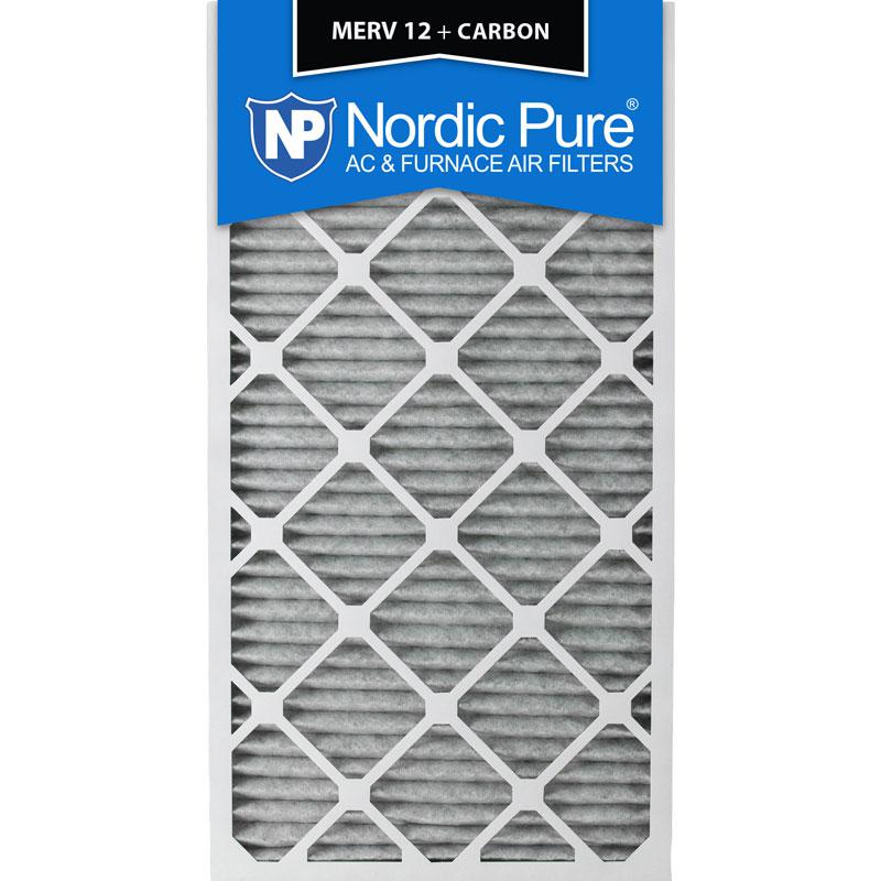 16x30x1 Pleated MERV 12 + Carbon AC Furnace Filters Qty 6 Made in USA