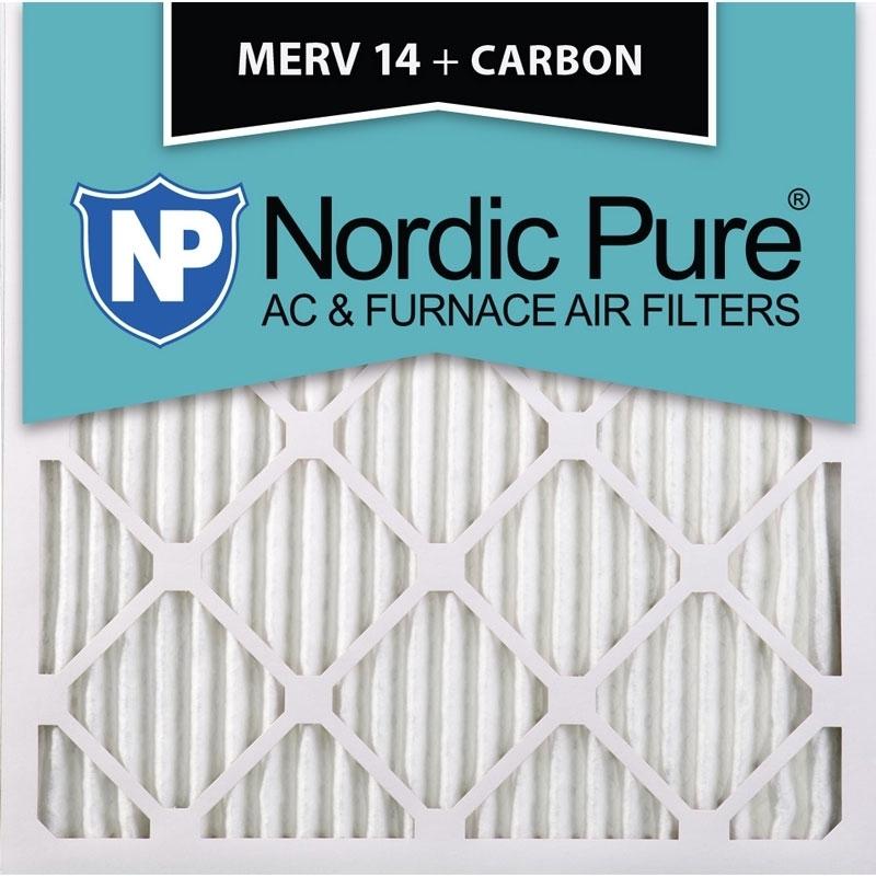 18x18x1 MERV 14 Plus Carbon AC Furnace Filters Qty 12 Made in USA