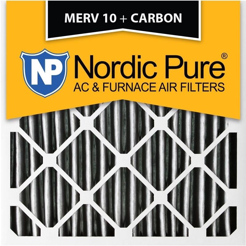 18x18x1 Pleated MERV 10 +Carbon AC Furnace Filters Qty 24 Made in USA