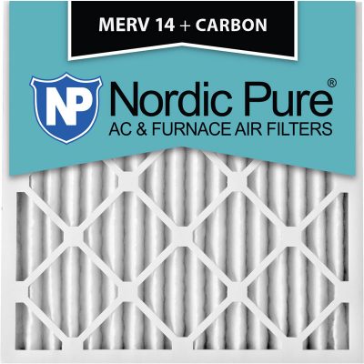 18x18x2 MERV 14 Plus Carbon AC Furnace Filters Qty 12 Made in USA
