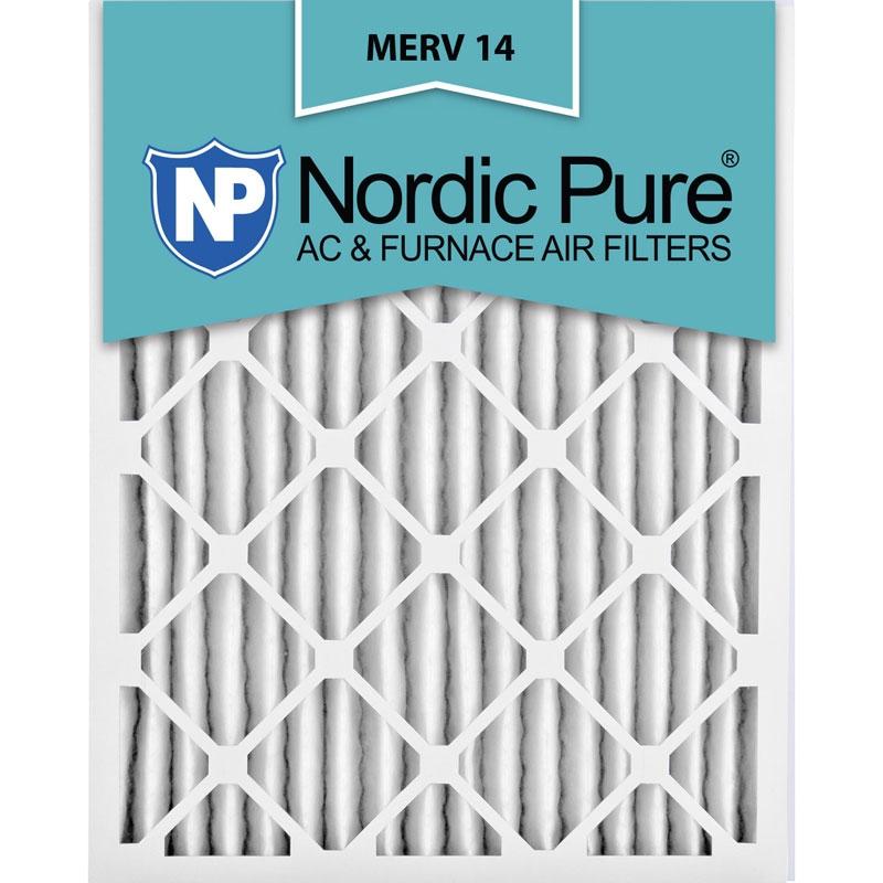 18x25x2 Pleated MERV 14 AC Furnace Filters Qty 12 Made in USA