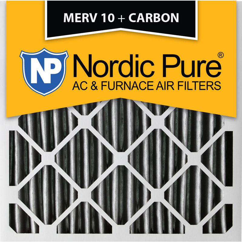20x20x4 Pleated MERV 10 + Carbon AC Furnace Filters Qty 6 Made in USA