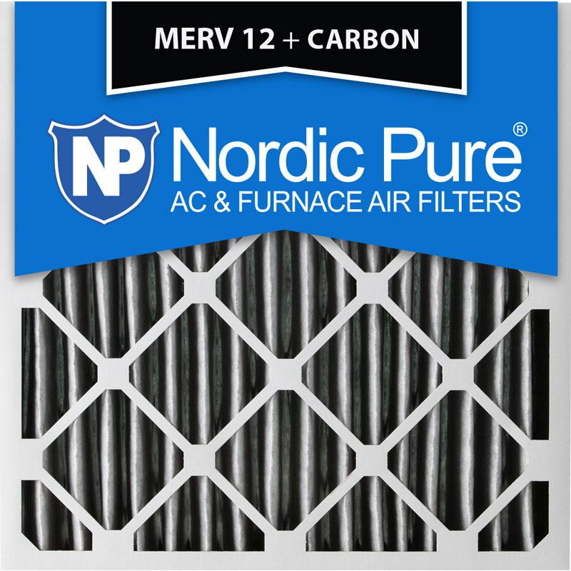 20x20x4 Pleated MERV 12 + Carbon AC Furnace Filter Qty 1 Made in USA