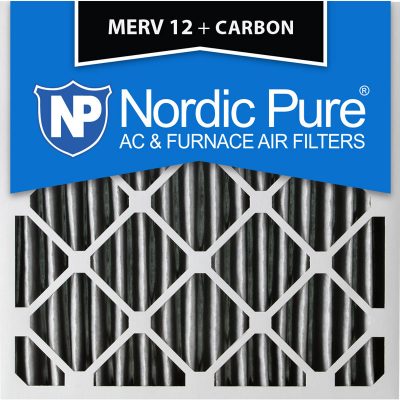 20x20x4 Pleated MERV 12 + Carbon AC Furnace Filters Qty 2 Made in USA