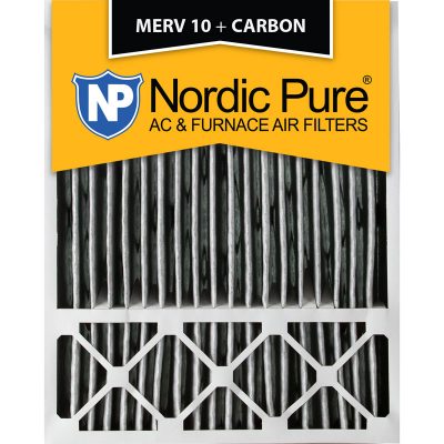 20x25x5 Honeywell Replacement Pleated MERV 10 + Carbon Qty 4 USA