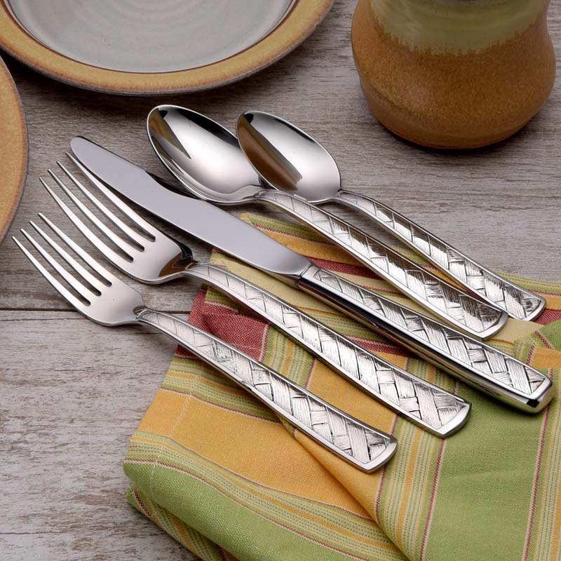 Weave 65pc Flatware Set Made in USA