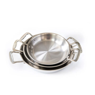 3 Piece Frying Pan Set With Short Handles